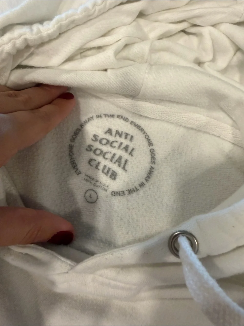 Anti Social Social Club White Hoodie —  Graphic Pullover